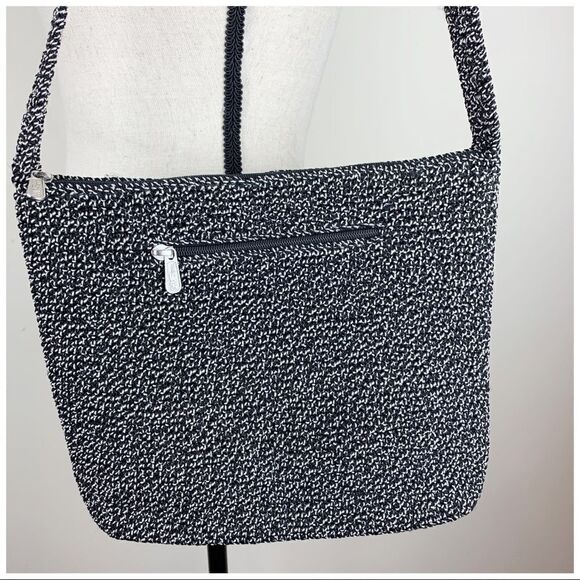 The Sak Black/White‎ Crochet Hobo Style Bag Medium - Picture 2 of 15